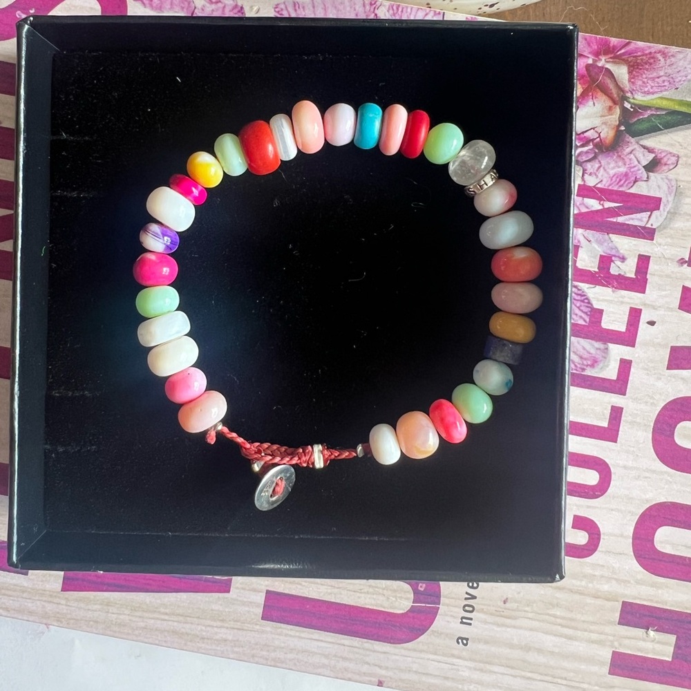 Scosha candy gem bracelet with sterling silver hardware